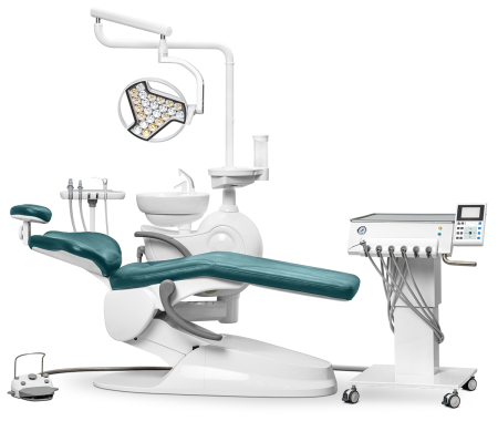 Стоматологическая установка Safety M2 с подкатным блоком с 24-диодным светильником