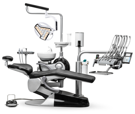 Стоматологическая установка Safety M2+ верхняя подача с 24-диодным светильником
